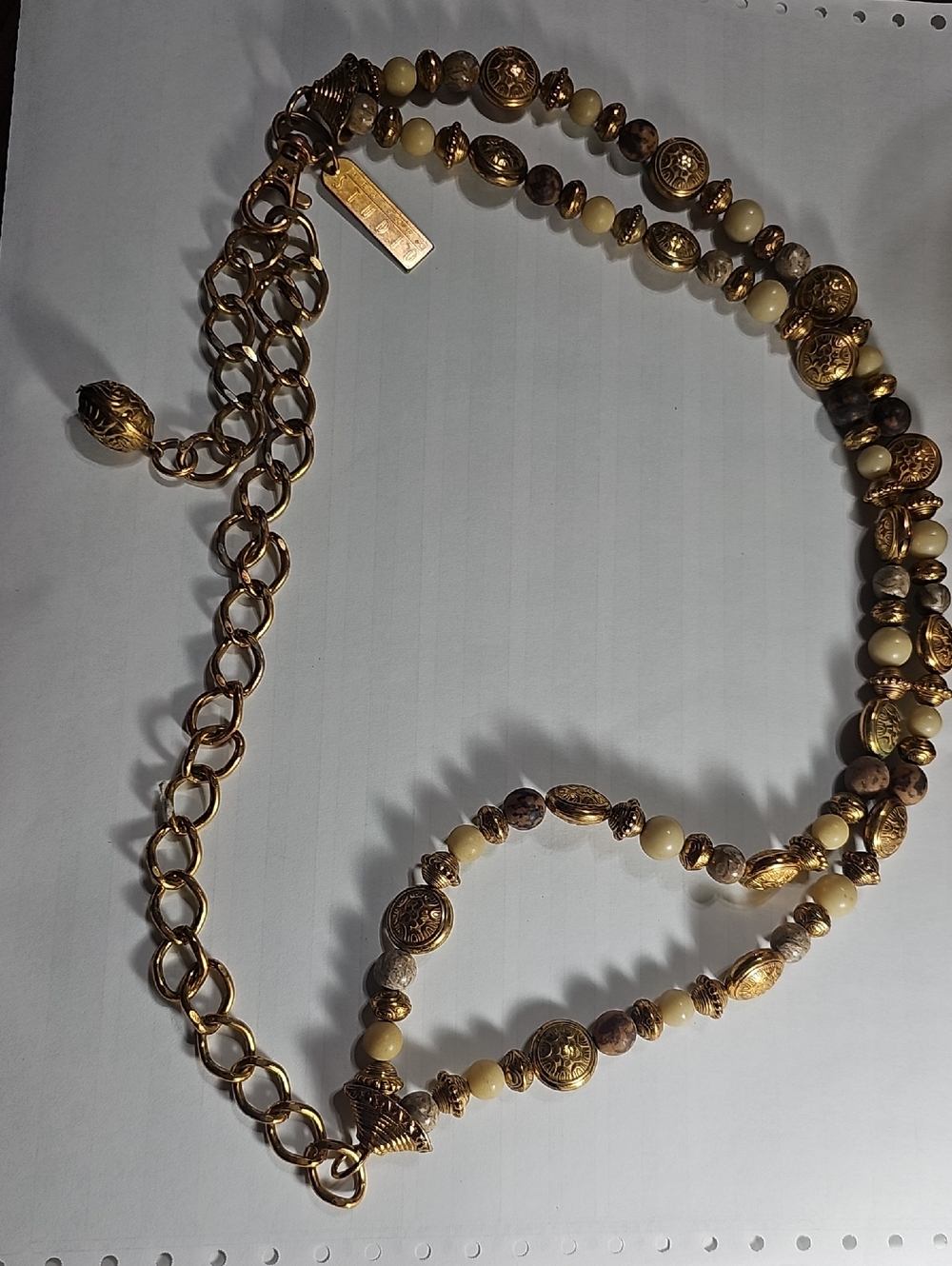 New York Studio Belt Gold-Tone Beaded Women’s Vintage